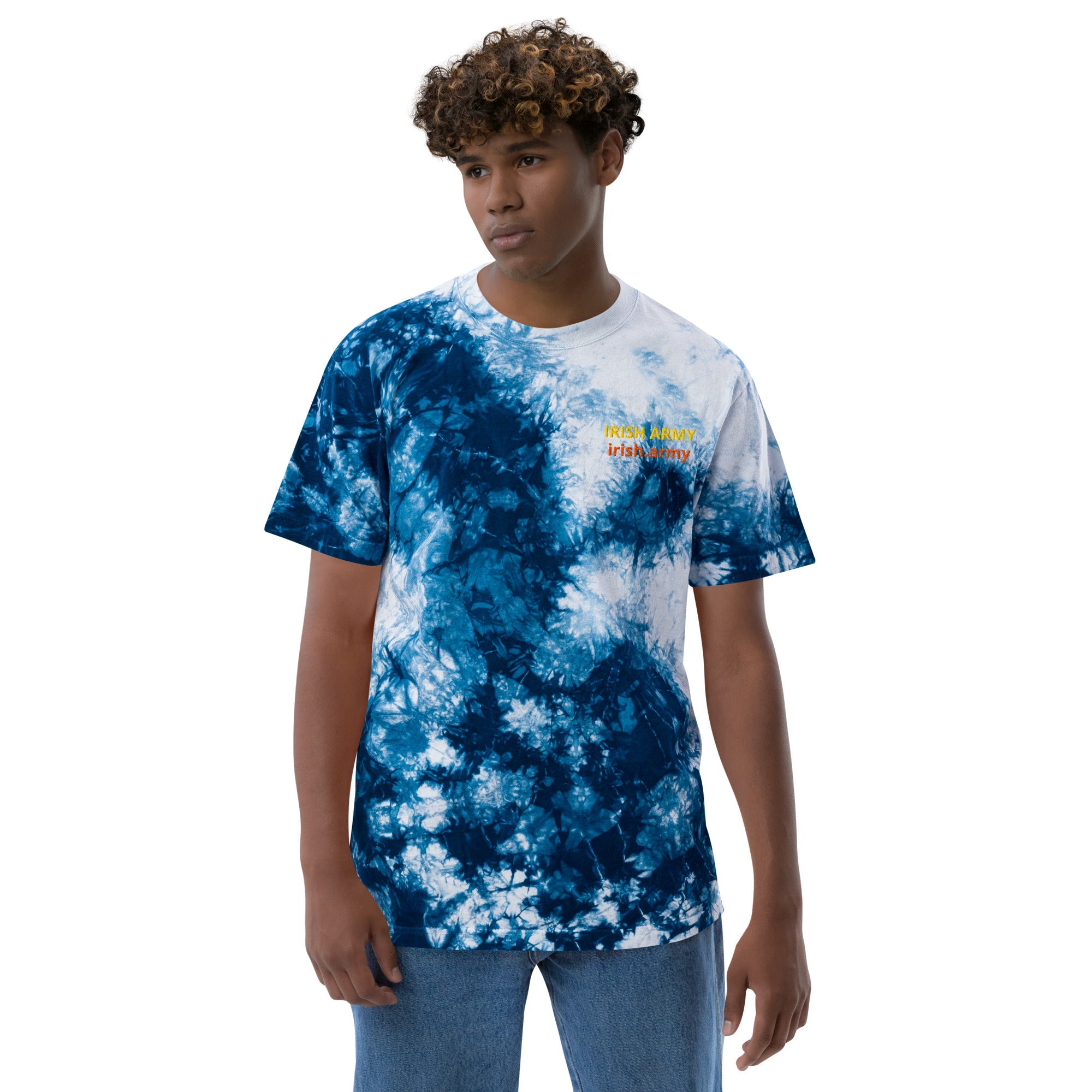 Irish Army – Oversized Tie-dye shirt – Navy White Irish Army – Oversized Tie-dye shirt – Navy White