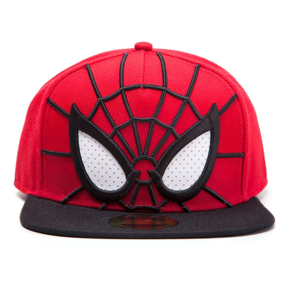 MARVEL COMICS Spider-man D Face Mask with Mesh Eyes Snapback Baseball Cap MARVEL COMICS Spider-man D Face Mask with Mesh Eyes Snapback Baseball Cap