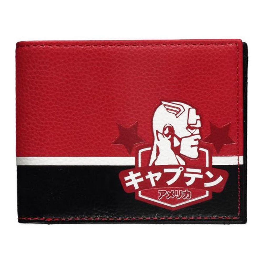 MARVEL COMICS Captain America Japanese-Style Bi-fold Wallet MARVEL COMICS Captain America Japanese-Style Bi-fold Wallet