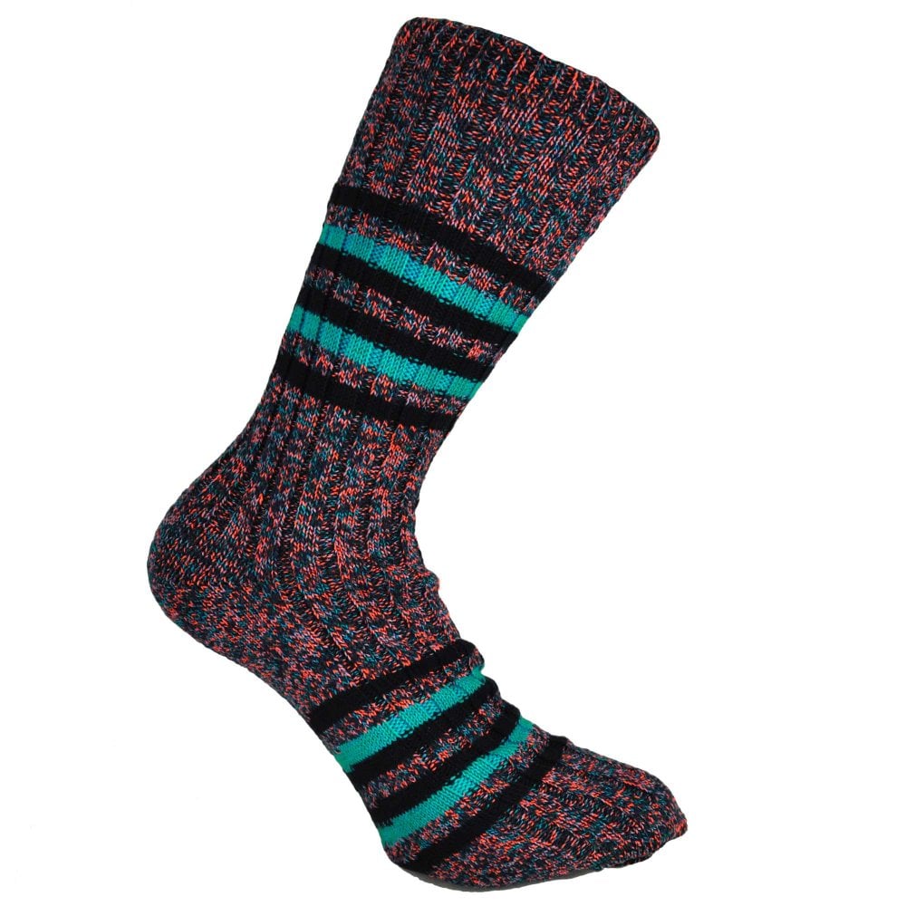 Pantherella "Phoenix" Navy, Turquoise & Red Striped Men's Socks Size – Size: Size: Large Pantherella "Phoenix" Navy, Turquoise & Red Striped Men's Socks Size – Size: Size: Large