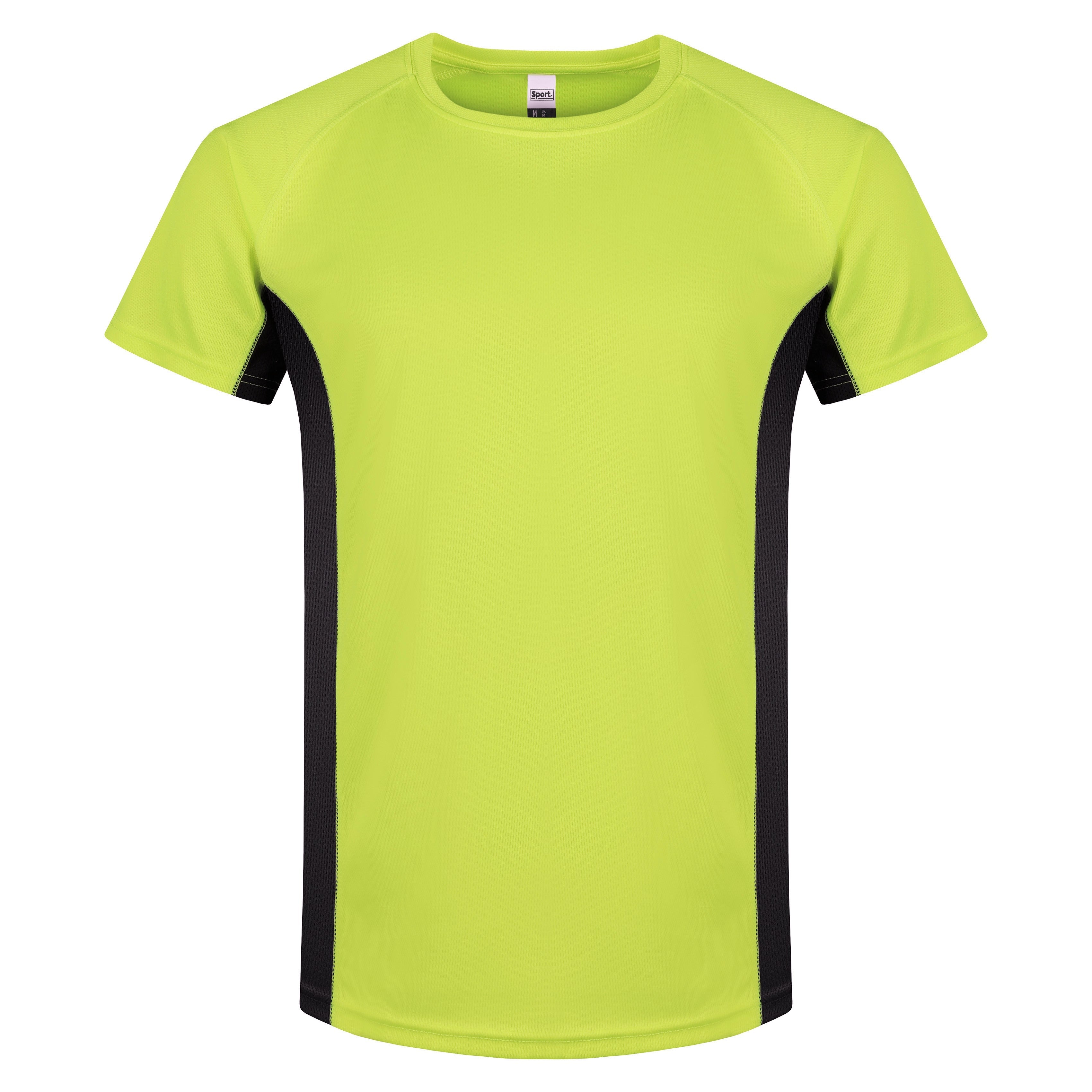 Roly Contrast Breathable Shirt – L Fluo Yellow Black