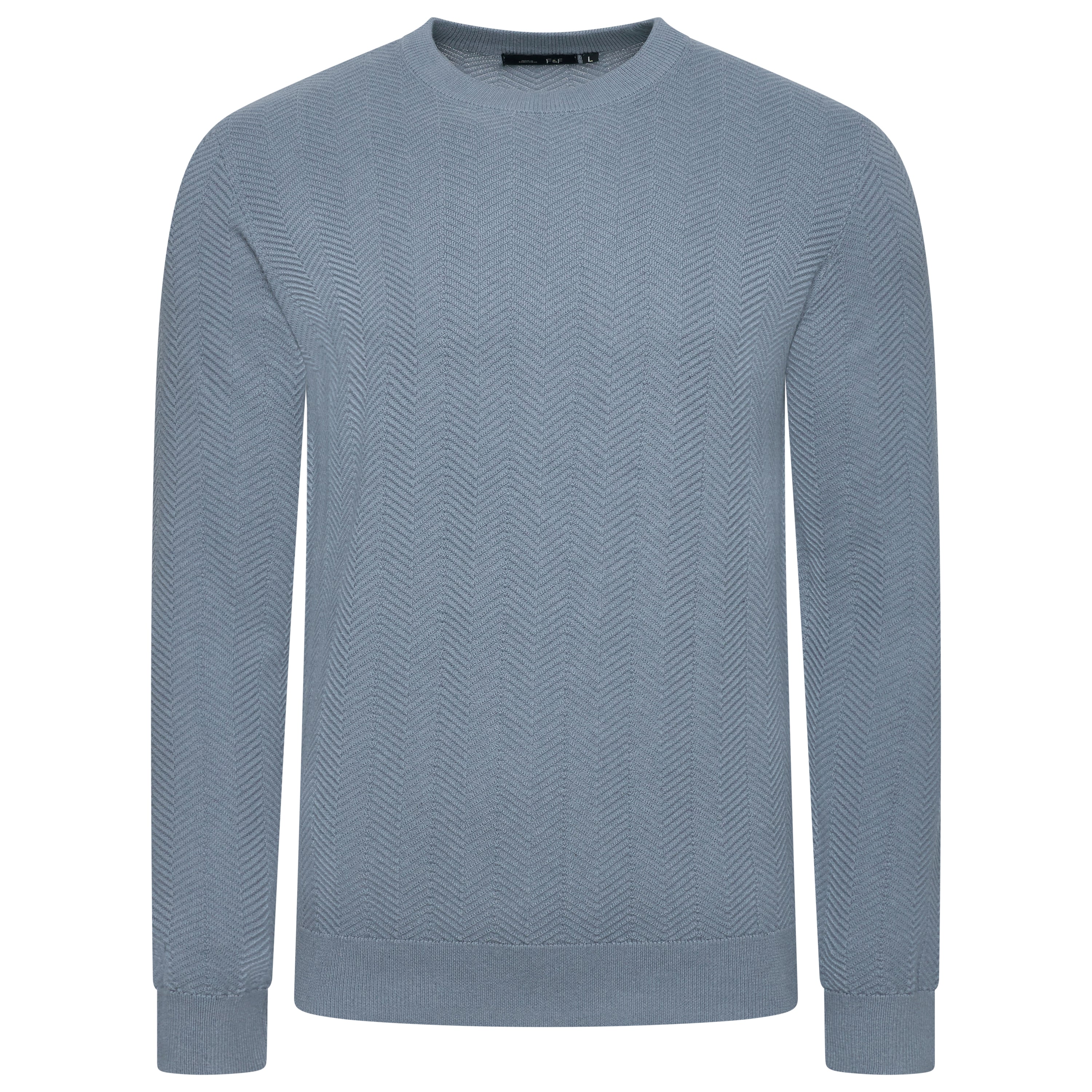 F&F Chevron Knit Pullover Jumper – S Light Blue F&F Chevron Knit Pullover Jumper – S Light Blue