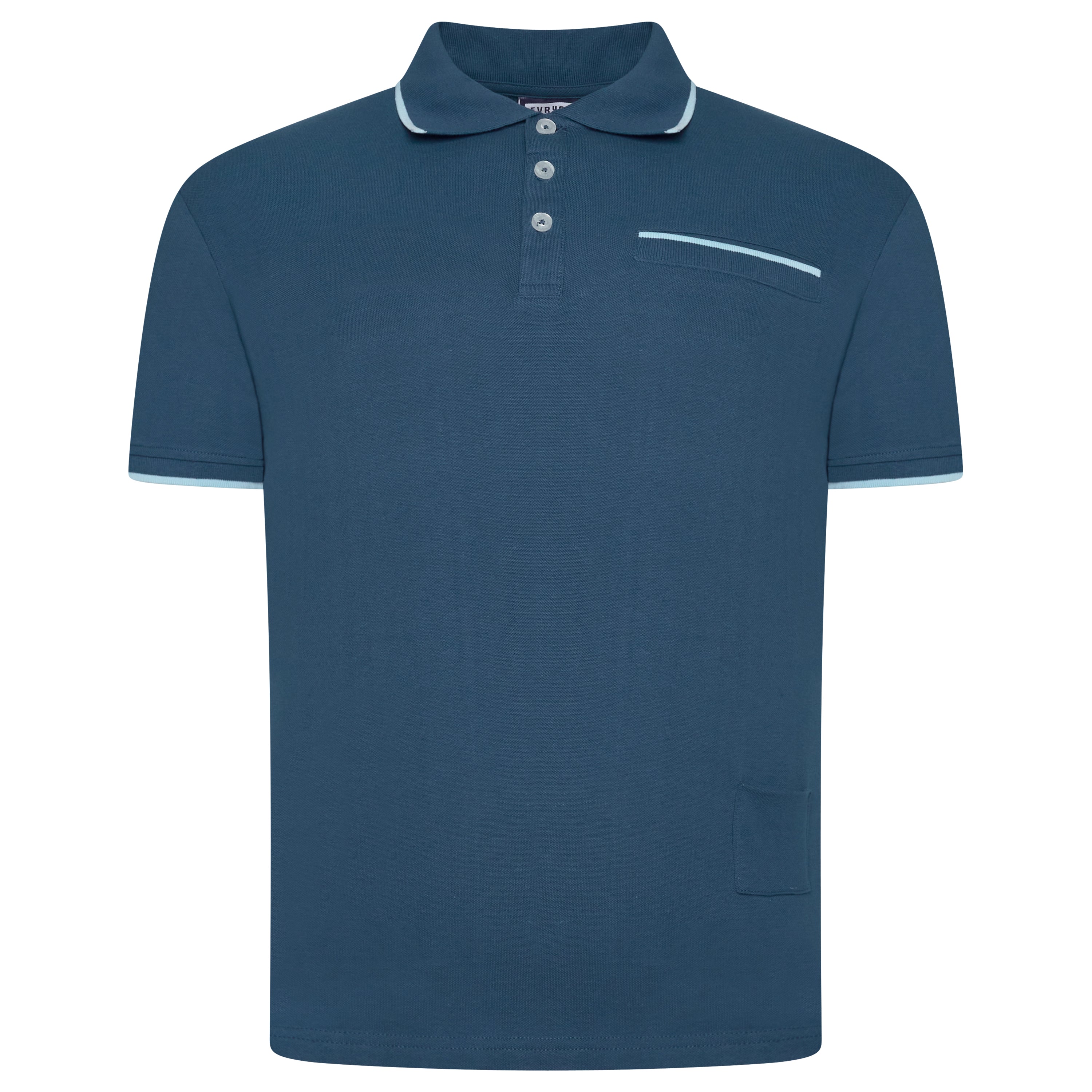 Evryone Contrast Tipped Polo Shirt – S Dark Blue Evryone Contrast Tipped Polo Shirt – S Dark Blue