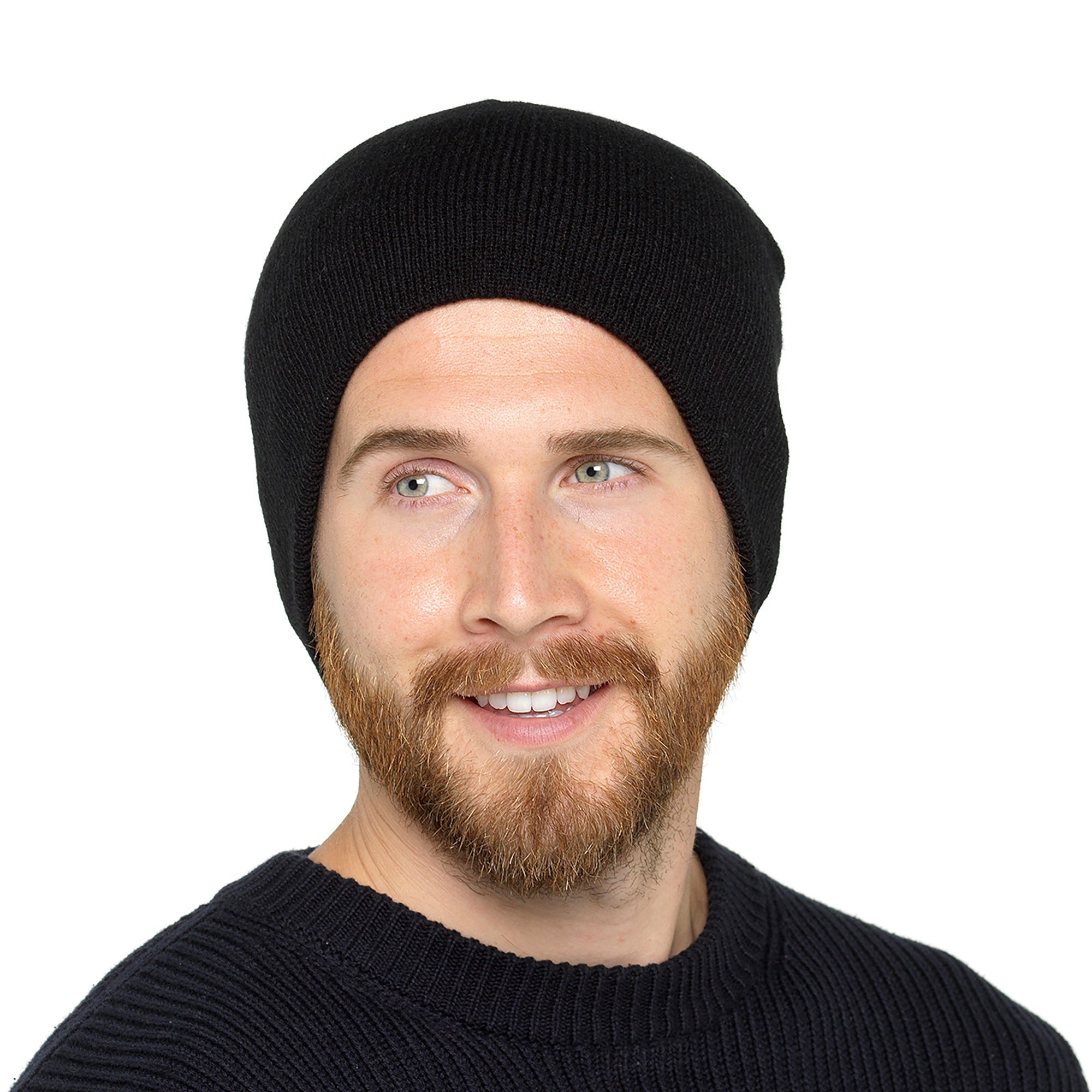 RJM Cuffless Beanie Hat – One Size Black RJM Cuffless Beanie Hat – One Size Black
