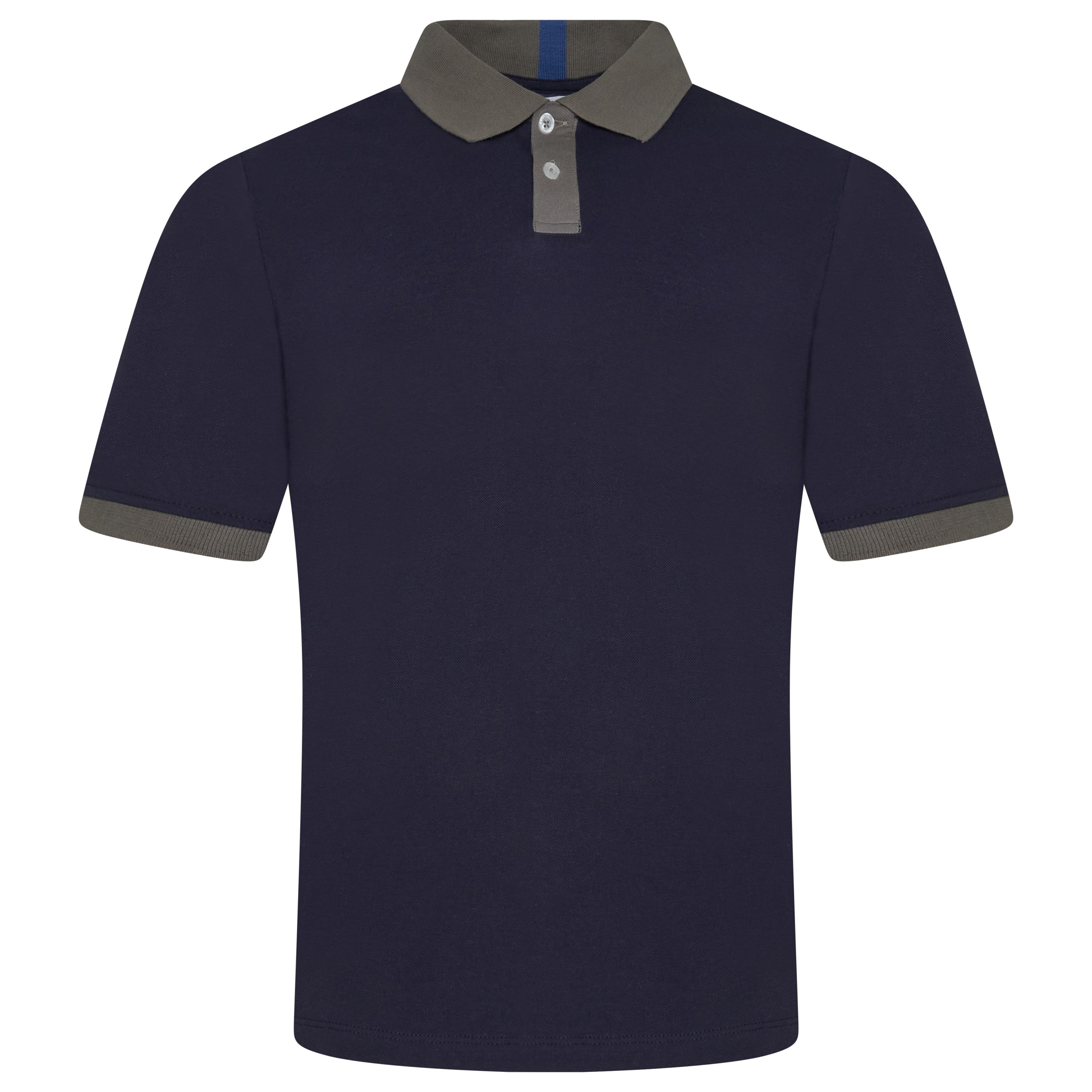 Evryone Contrast Collar Polo Shirt – S Evening Blue Evryone Contrast Collar Polo Shirt – S Evening Blue