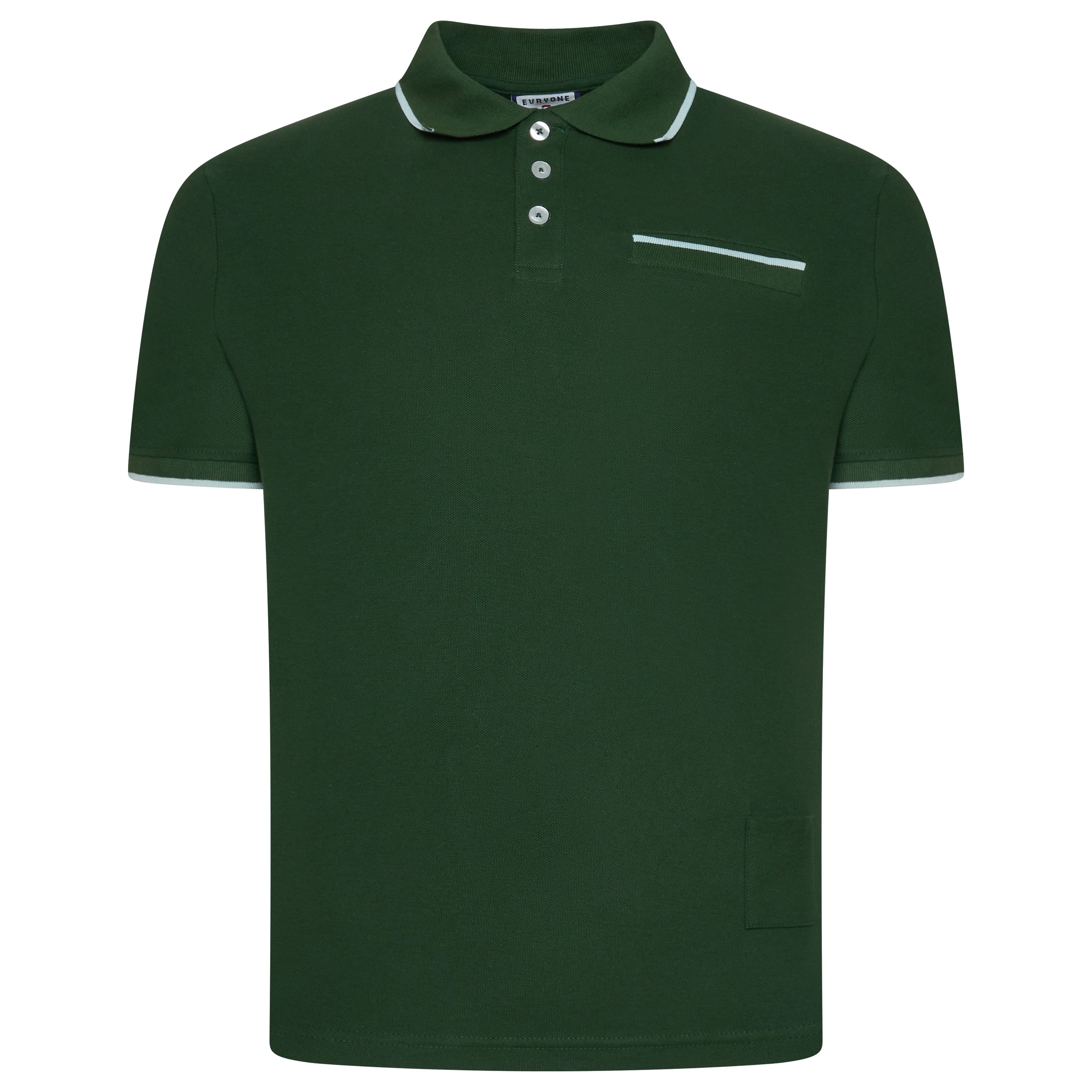 Evryone Contrast Tipped Polo Shirt – S Sycamore Evryone Contrast Tipped Polo Shirt – S Sycamore