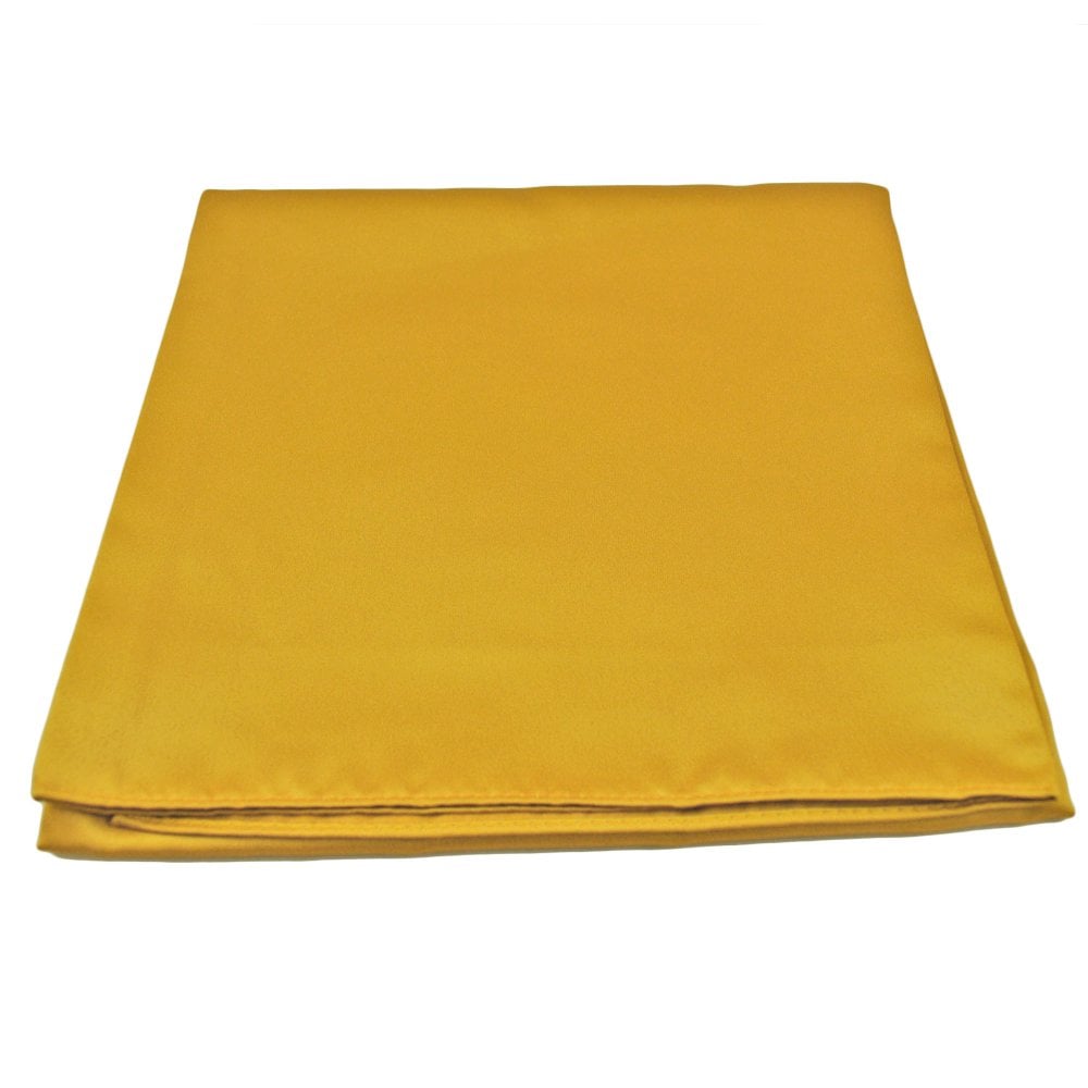 Plain Antique Gold Satin Square Scarf