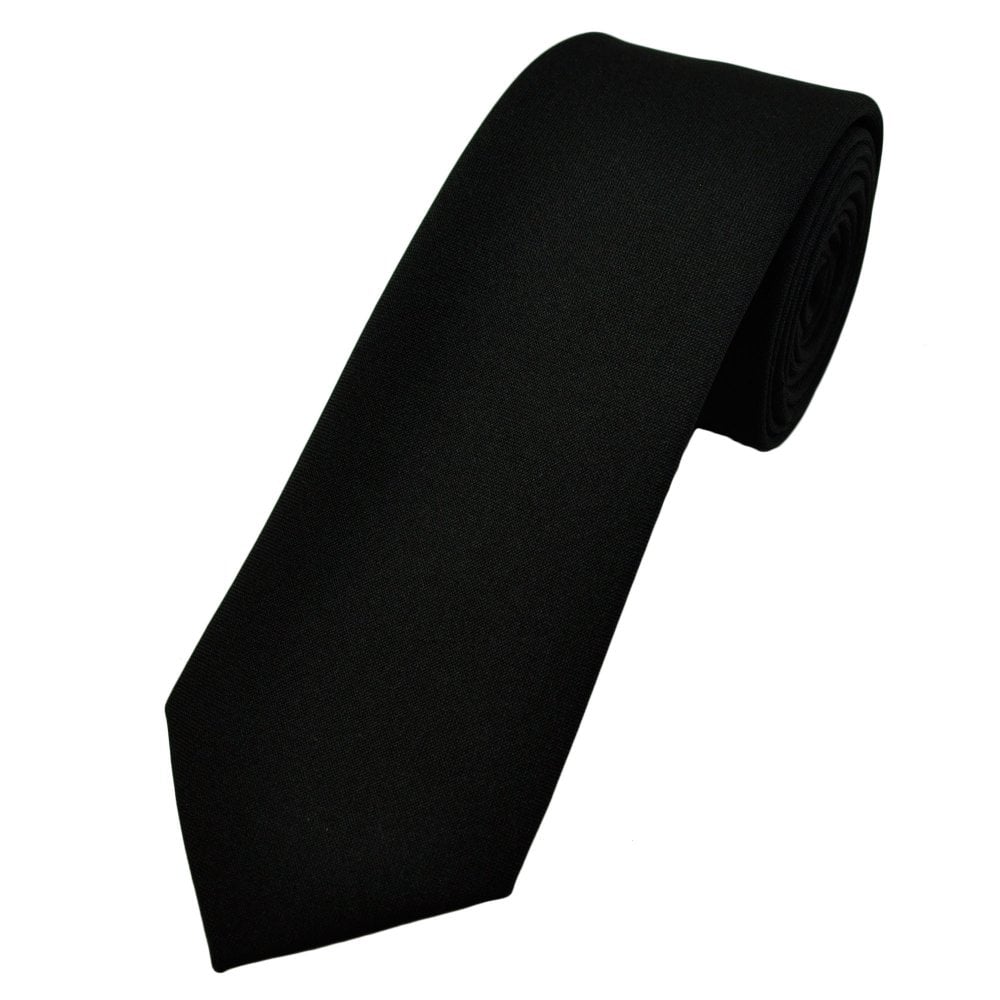 Plain Black Matte Finish Men's Tie Plain Black Matte Finish Men's Tie