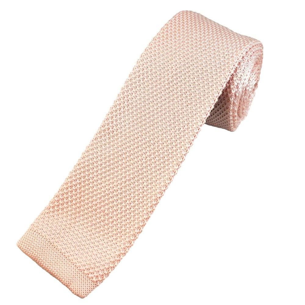 Plain Blush Pink Men's Knitted Tie Plain Blush Pink Men's Knitted Tie
