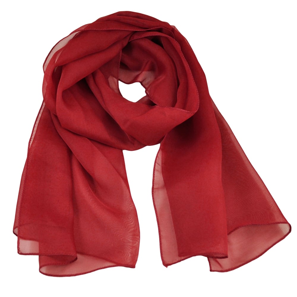 Plain Burgundy Chiffon Scarf Plain Burgundy Chiffon Scarf