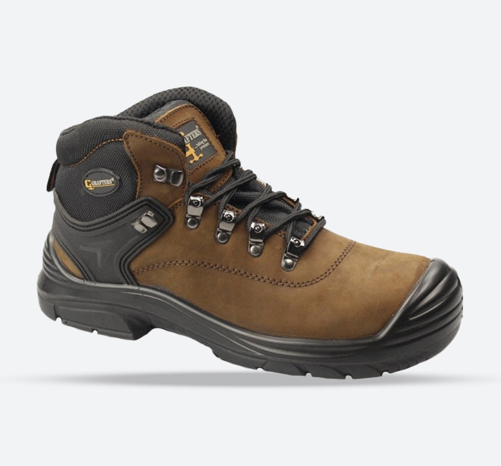 Mens Wide Fit Grafters MB E Safety Boots Dark Brown, Dark Brown E Mens Wide Fit Grafters MB E Safety Boots Dark Brown, Dark Brown E