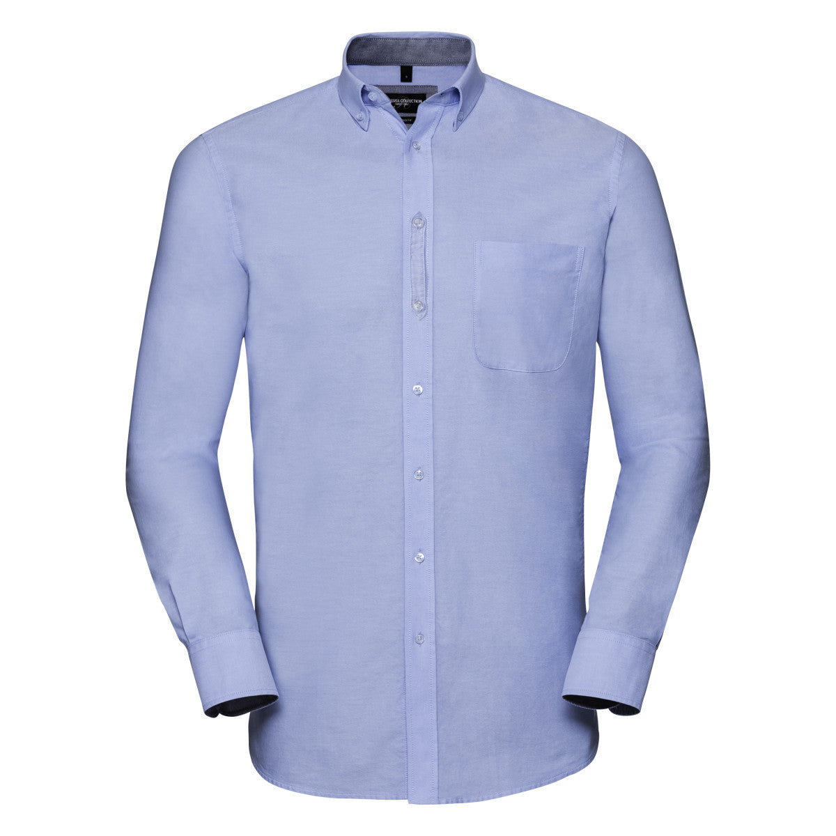 Organic Cotton Long Sleeve Oxford Shirt: Russell Collection – S Oxford Blueoxford Navy Organic Cotton Long Sleeve Oxford Shirt: Russell Collection – S Oxford Blueoxford Navy