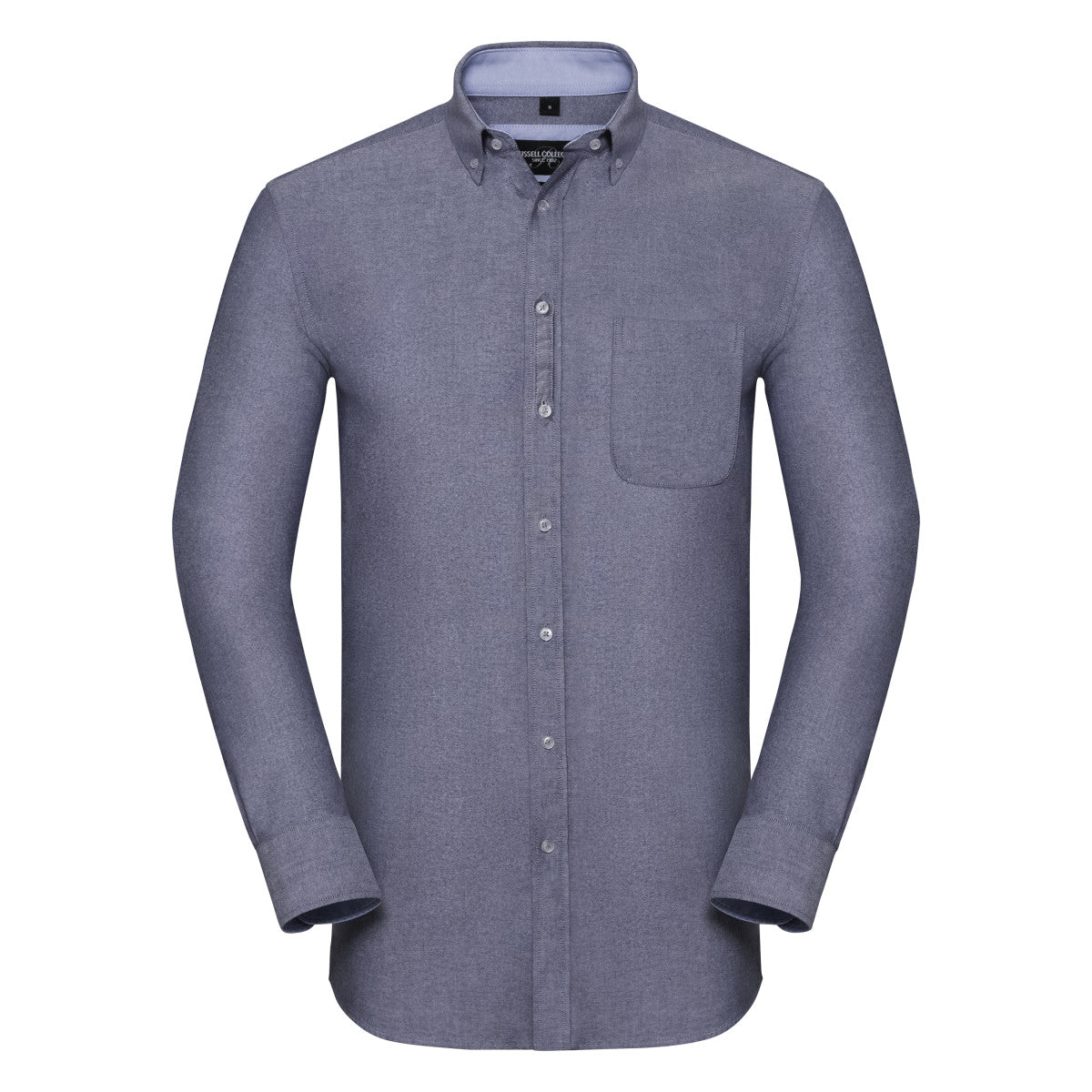Organic Cotton Long Sleeve Oxford Shirt: Russell Collection – M Oxford Navyoxford Blue Organic Cotton Long Sleeve Oxford Shirt: Russell Collection – M Oxford Navyoxford Blue