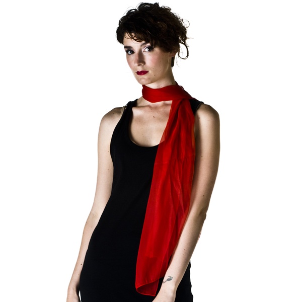 Red Chiffon Scarf Red Chiffon Scarf