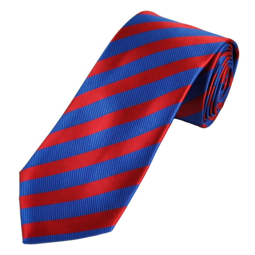Red & Royal Blue Striped Men's Tie Red & Royal Blue Striped Men's Tie