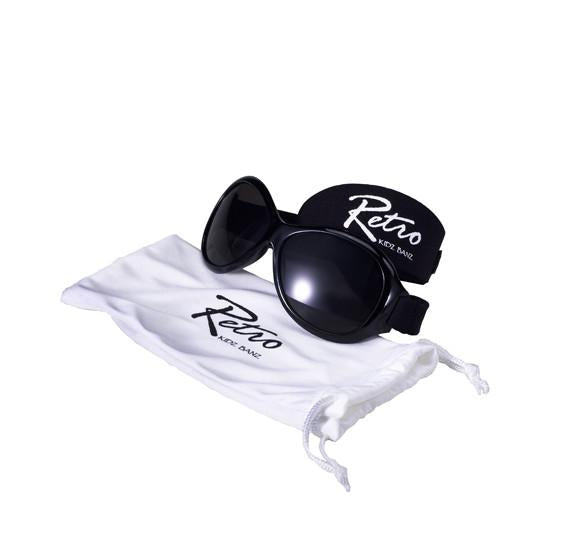 Retro Banz® Wrap Around Sunglasses – Baby – Black Retro Banz® Wrap Around Sunglasses – Baby – Black