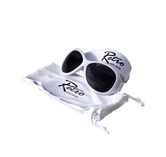 Retro Banz® Wrap Around Sunglasses – Baby – White Retro Banz® Wrap Around Sunglasses – Baby – White
