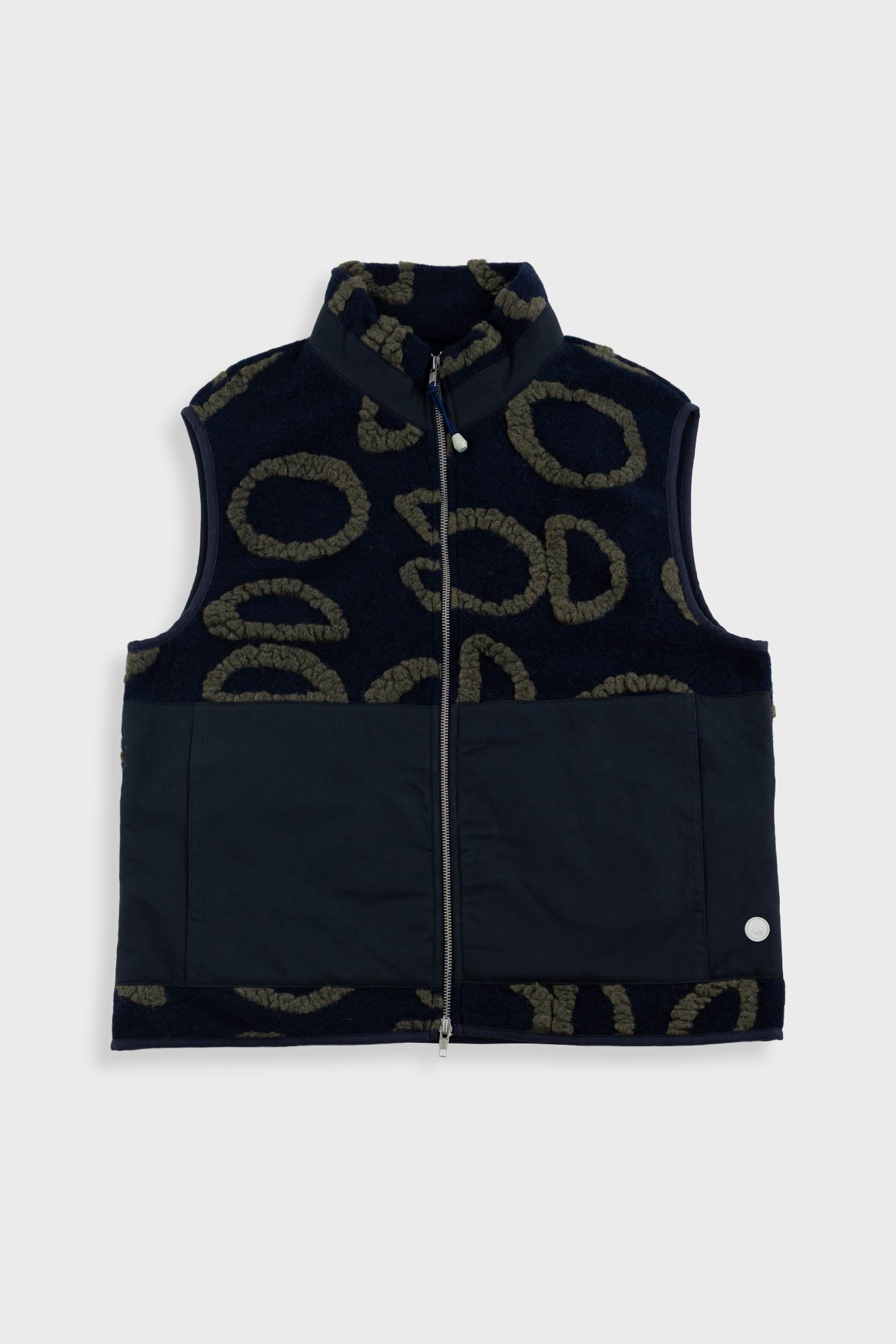 Signal Gilet – Navy Circle Jacquard Signal Gilet – Navy Circle Jacquard