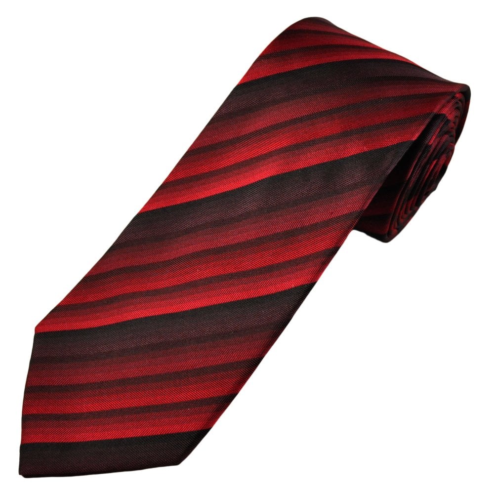 Shades of Red & Black Striped Luxury Silk Men's Tie Shades of Red & Black Striped Luxury Silk Men's Tie