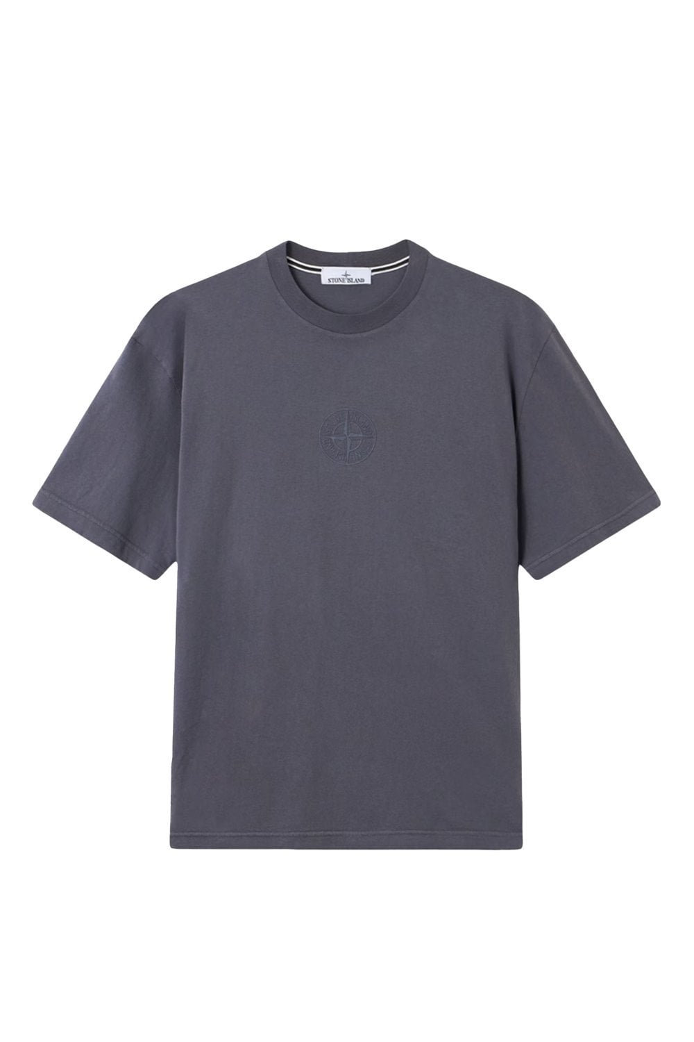 STONE ISLAND BRANDED COTTON T SHIRT Size: M, colour: GREY STONE ISLAND BRANDED COTTON T SHIRT Size: M, colour: GREY