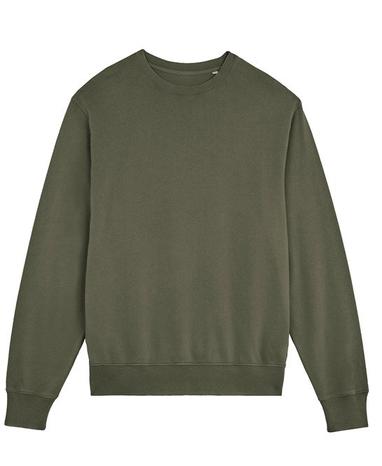 Organic Vintage Sweatshirt: Unisex – Garment Dyed Khaki Organic Vintage Sweatshirt: Unisex – Garment Dyed Khaki