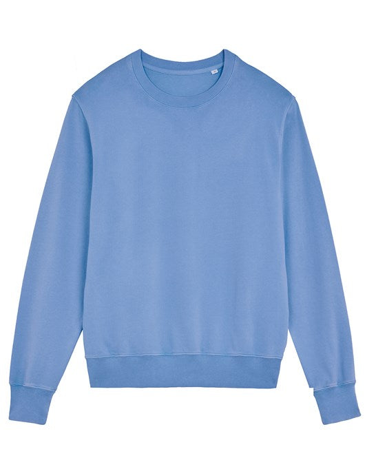 Organic Vintage Sweatshirt: Unisex – S Garment Dyed Swimmer Blue Organic Vintage Sweatshirt: Unisex – S Garment Dyed Swimmer Blue