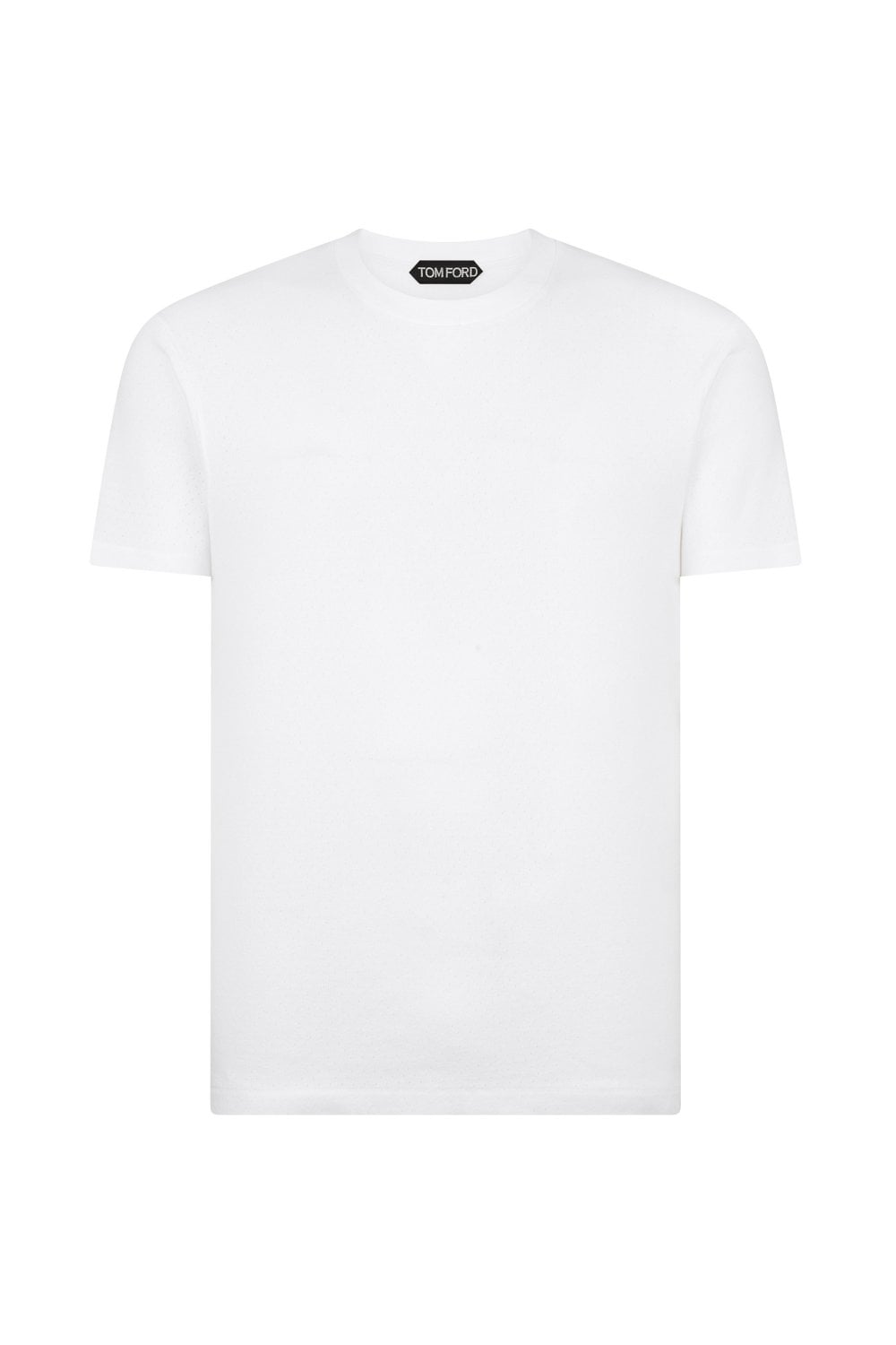 TOM FORD PERFORATED RIB T SHIRT Size: , colour: WHITE TOM FORD PERFORATED RIB T SHIRT Size: , colour: WHITE