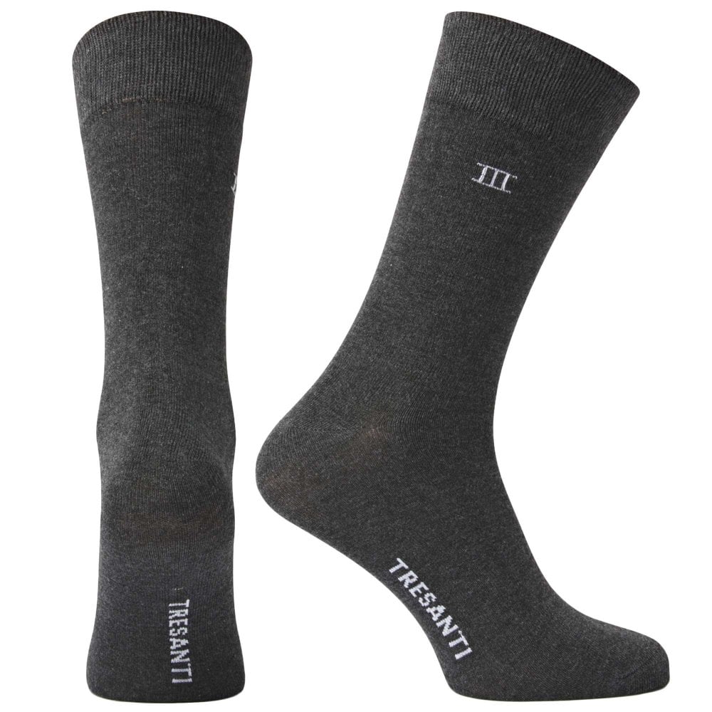 Tresanti Anthracite Grey Melange Bamboo Men's Socks Size -, – Sock Size: – , Tresanti Anthracite Grey Melange Bamboo Men's Socks Size -, – Sock Size: – ,