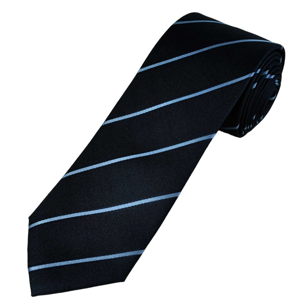 Tresanti Navy & Sky Blue Striped Silk Designer Tie Tresanti Navy & Sky Blue Striped Silk Designer Tie