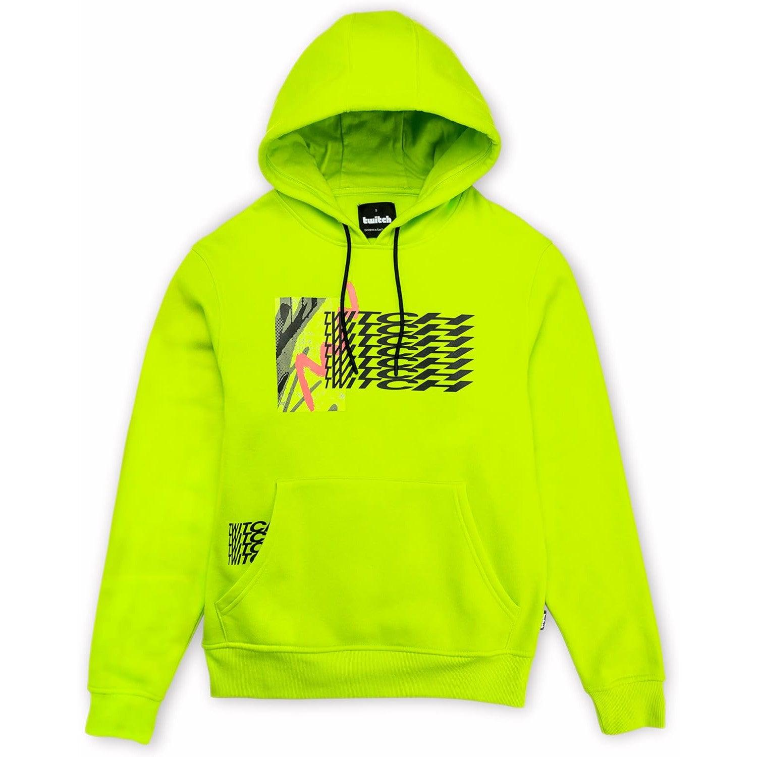 Twitch Hoodie Sweatshirt Green hooded with Print on Both Sides Twitch Hoodie Sweatshirt Green hooded with Print on Both Sides
