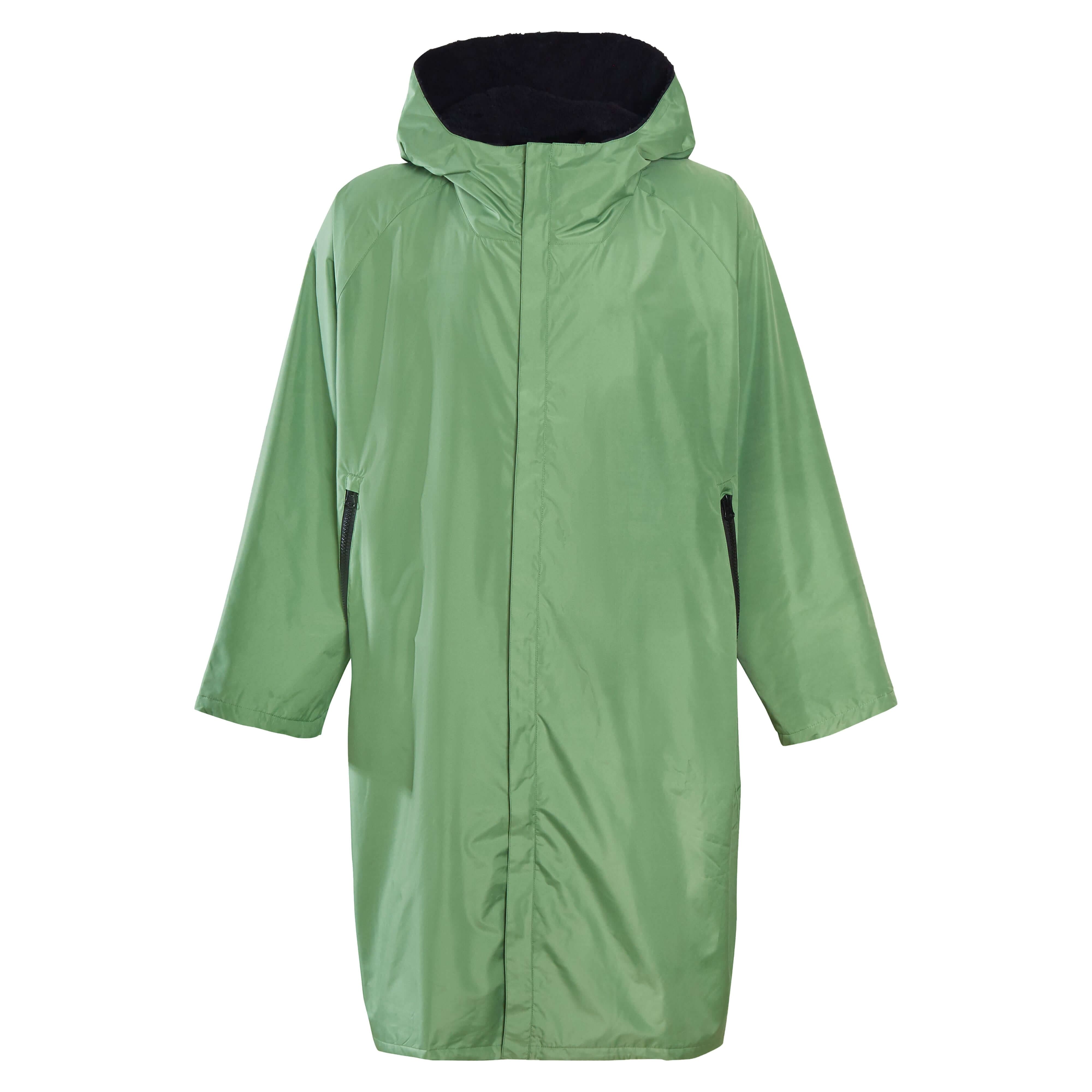 Unisex Adults Waterproof Windproof Changing Robe Hooded Outdoor Coat for Beach Swimming Surfing Warm Fleece Lining by Heatwave – GREEN SM Unisex Adults Waterproof Windproof Changing Robe Hooded Outdoor Coat for Beach Swimming Surfing Warm Fleece Lining by Heatwave – GREEN SM