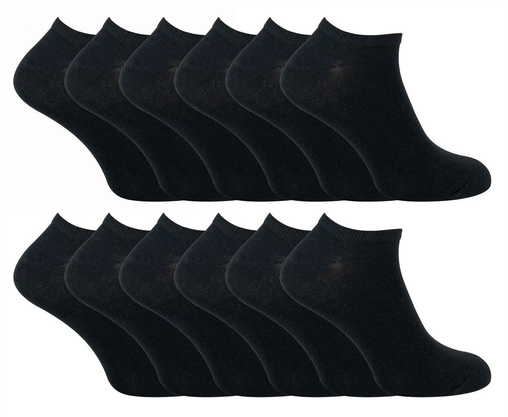 Cihat Pack Cotton Trainer Socks – – Black Cihat Pack Cotton Trainer Socks – – Black
