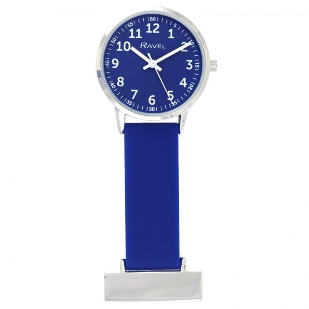 Ravel Blue Silicone Nurses Fob Watch R. Ravel Blue Silicone Nurses Fob Watch R.