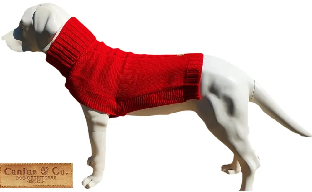 The Contemporary Red Jazz Dog Jumper – High Quality Cableknit Design – SD Red The Contemporary Red Jazz Dog Jumper – High Quality Cableknit Design – SD Red