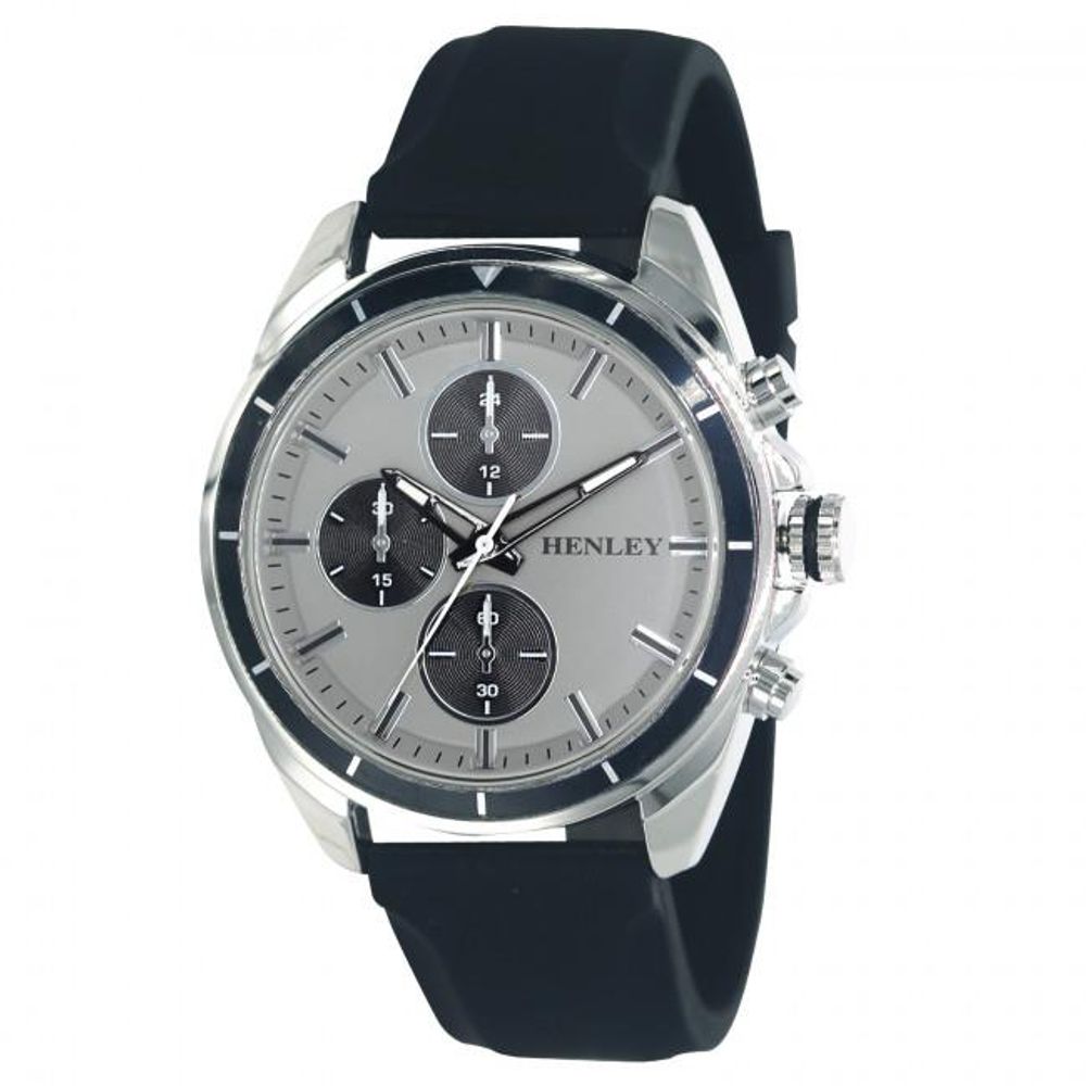 Men’s Multi Eye Grey Dial Black Silicone Strap Watch – Quality Henley H. Men’s Multi Eye Grey Dial Black Silicone Strap Watch – Quality Henley H.