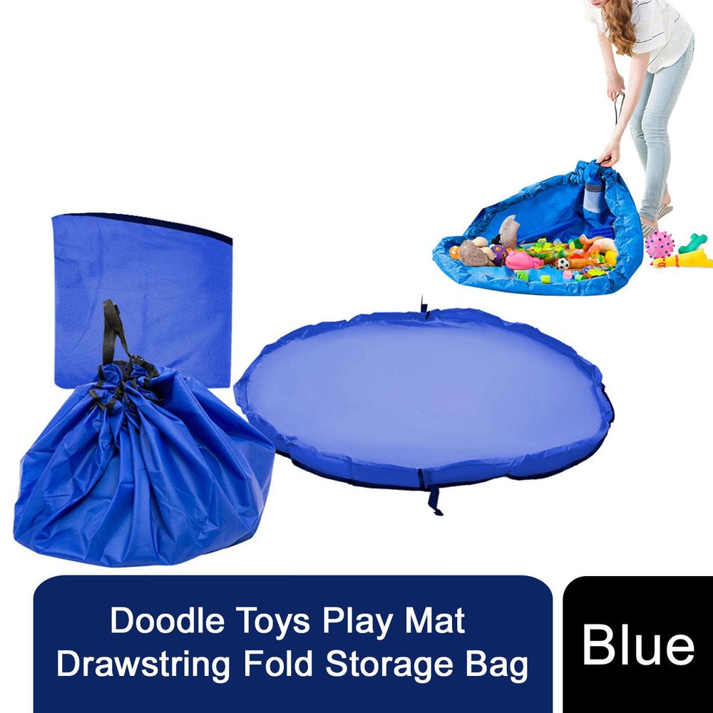 Doodle Toy Storage Bag & Play Mat – Blue: Durable, Organized, Portable – Perfect for Travel! Doodle Toy Storage Bag & Play Mat – Blue: Durable, Organized, Portable – Perfect for Travel!