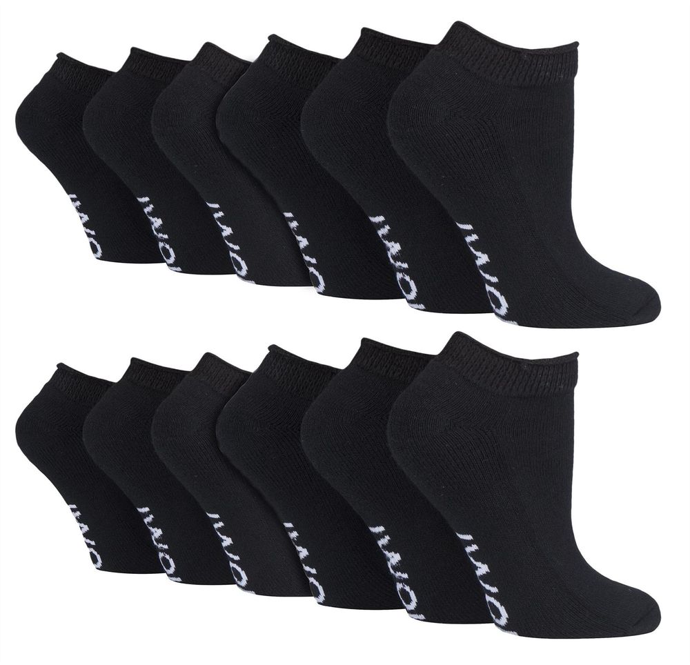 IOMI – Pairs Diabetic Trainer Socks – – Black IOMI – Pairs Diabetic Trainer Socks – – Black