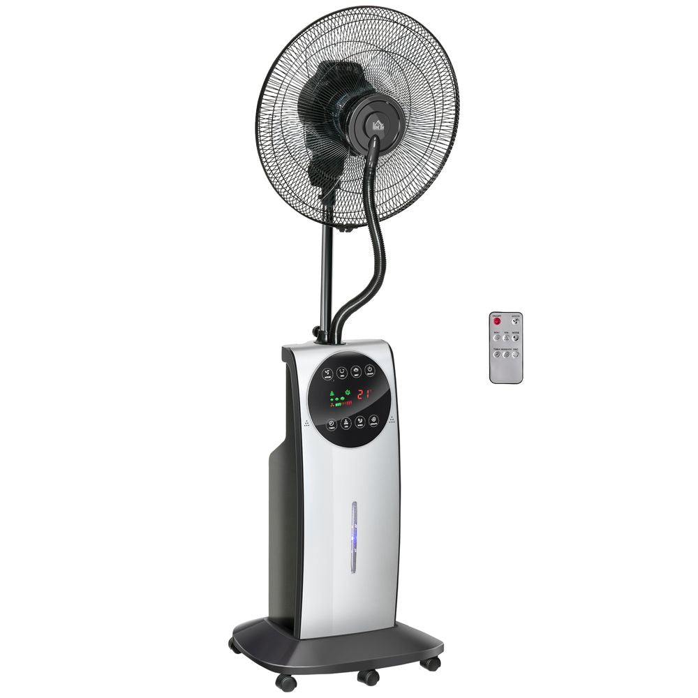 MistSpray Standing Fan, .L Water Tank, Auto Humidity, Black – Top Quality! MistSpray Standing Fan, .L Water Tank, Auto Humidity, Black – Top Quality!