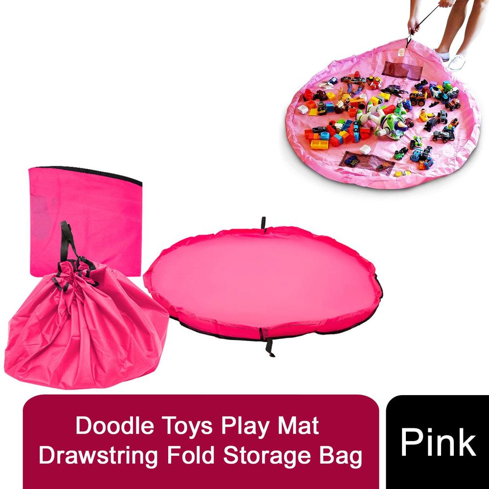 Doodle Pink Nylon Toy Storage Bag & Play Mat – Organize & Play in Style! Doodle Pink Nylon Toy Storage Bag & Play Mat – Organize & Play in Style!