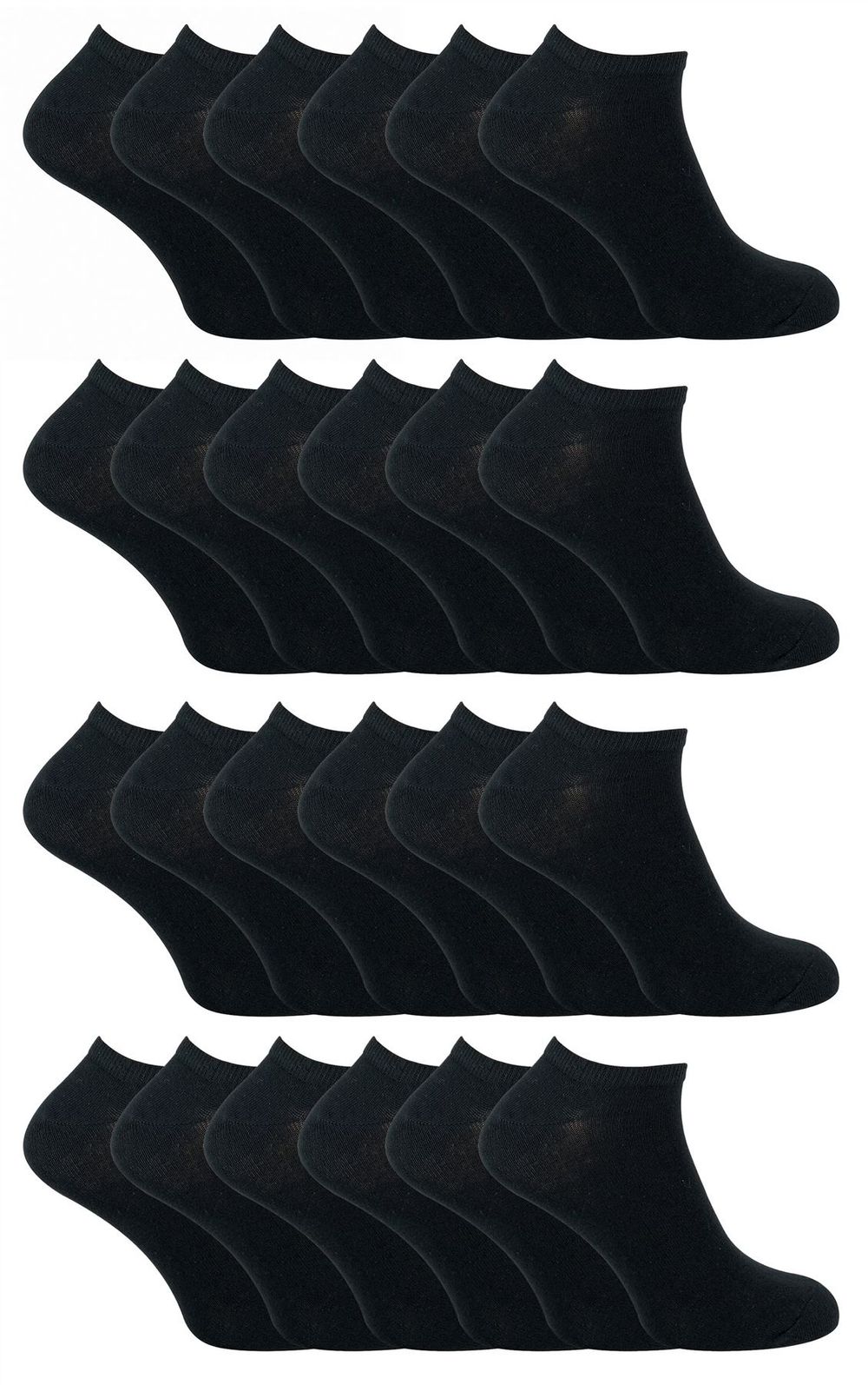 Cihat Pack Cotton Trainer Socks – – Black Cihat Pack Cotton Trainer Socks – – Black