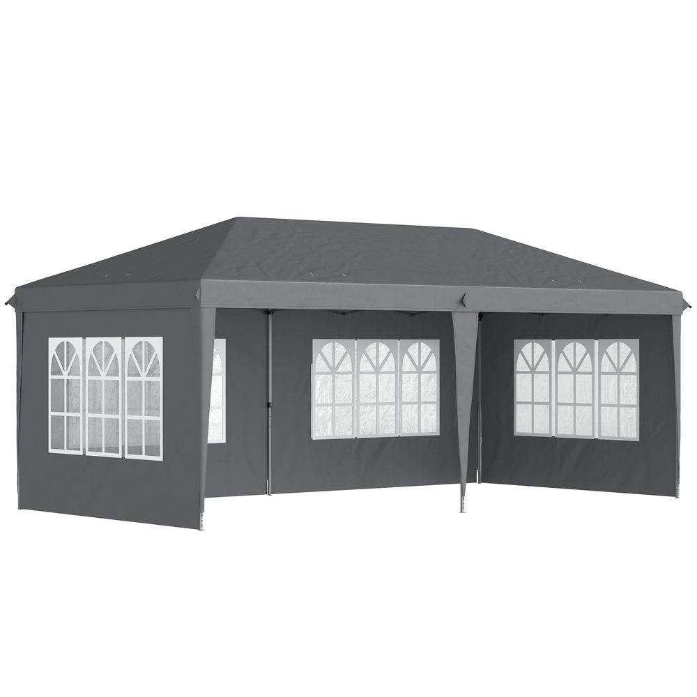 Outsunny x m Heavy Duty Gazebo Marquee Party Tent with Storage Bag Grey Outsunny x m Heavy Duty Gazebo Marquee Party Tent with Storage Bag Grey