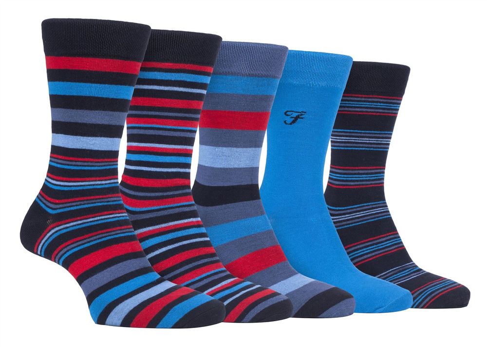 Farah – Pack Bamboo Bright Socks – – Navy Blue Farah – Pack Bamboo Bright Socks – – Navy Blue