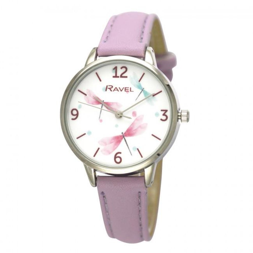 Ravel Ladies Dragonfly Leather Strap Watch – Lilac – RF. Ravel Ladies Dragonfly Leather Strap Watch – Lilac – RF.
