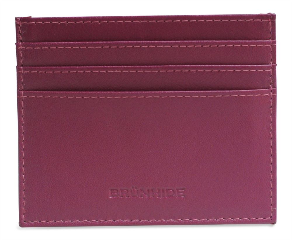 Brunhide Slim % Soft Leather Credit Card Holder – –