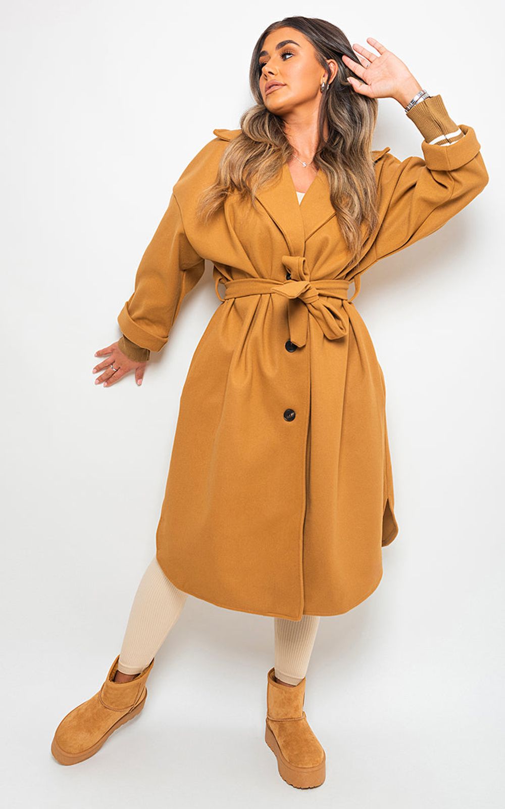 Giana Oversized Belted Trench Coat – Effortless Elegance, All-Weather Versatility! – SM Camel Giana Oversized Belted Trench Coat – Effortless Elegance, All-Weather Versatility! – SM Camel