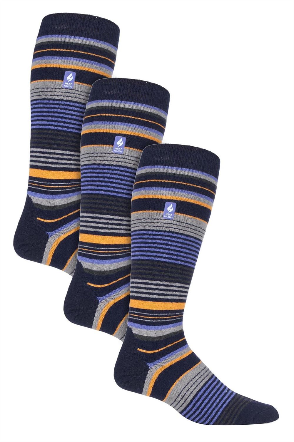 Men’s Heat Holders Pack Ultra Lite Ski Socks – Dark Blue Stripe Men’s Heat Holders Pack Ultra Lite Ski Socks – Dark Blue Stripe