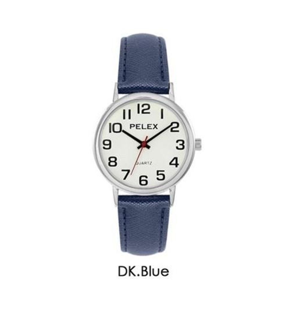 Pelex Mens Ladies Big Dial Coloured Leather Strap Quartz Watch PLX- Available Multiple Colour Pelex Mens Ladies Big Dial Coloured Leather Strap Quartz Watch PLX- Available Multiple Colour