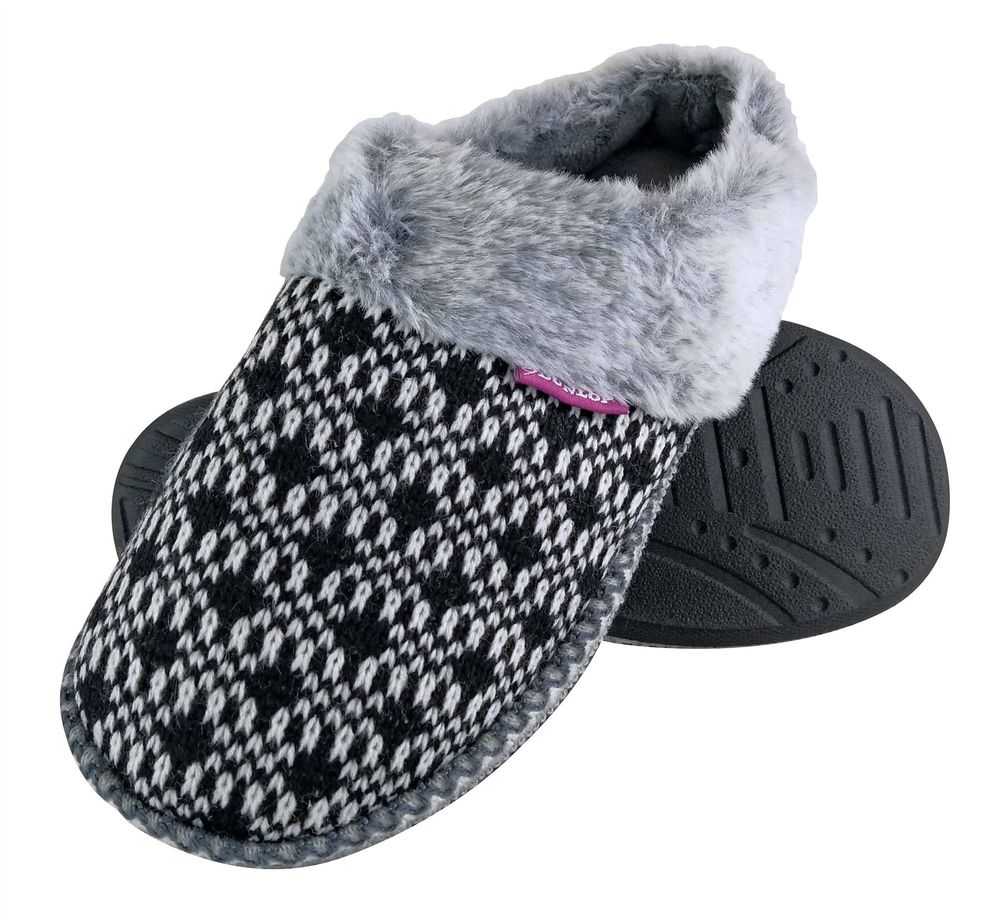 Dunlop – Ladies Slippers – CAROLINE – Black Dunlop – Ladies Slippers – CAROLINE – Black