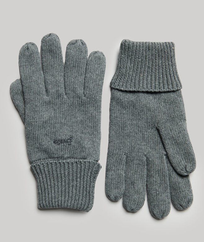 Superdry & Co Men’s Vintage Logo Gloves Grey Rich Charcoal Marl – Size: SIZE Superdry & Co Men’s Vintage Logo Gloves Grey Rich Charcoal Marl – Size: SIZE