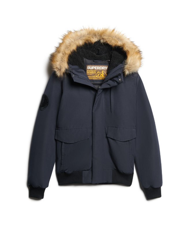 Superdry & Co Men’s Everest Hooded Puffer Bomber Jacket Navy Nordic Chrome Navy – Size: Superdry & Co Men’s Everest Hooded Puffer Bomber Jacket Navy Nordic Chrome Navy – Size: